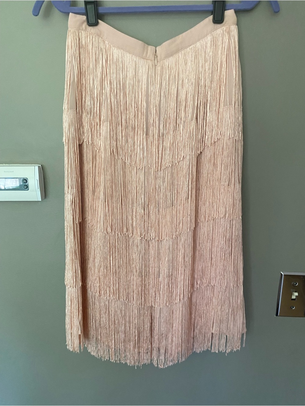 NWT MAEVE x ANTHROPOLOGIE Velma Fringe Flapper Pink Midi Skirt Size 2 - Picture 5 of 10
